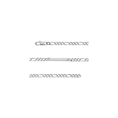 Bracelet identite 1+3 4mm étoile argent 18cm