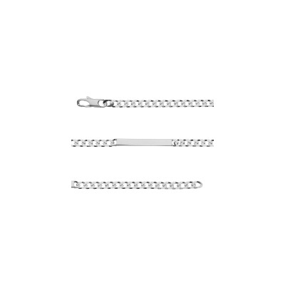 Bracelet identite gourmette prestige 4mm argent 18cm