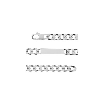 Bracelet identite gourmette prestige 9mm argent 21cm