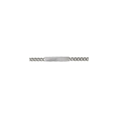 Bracelet identite enfant gourmette 3mm 16/14cm argent rhodié