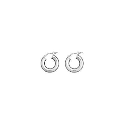 Boucle d'oreilles créoles argent tube 5mm diam 20mm