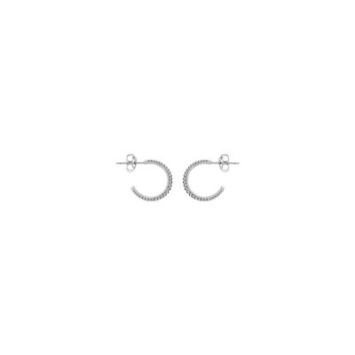 Boucles d'oreilles créoles argent rhodié