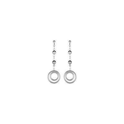 Boucles d'oreilles tige argent rhodié puce cabochon jade verte véritable
