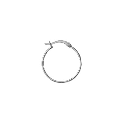 Boucles d'oreilles créoles argent rhodié glitter blanc