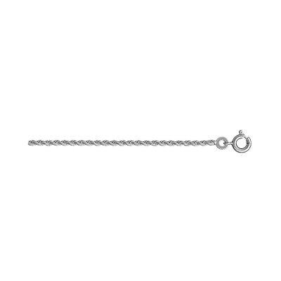 Chaînes corde 60cm argent rhodié