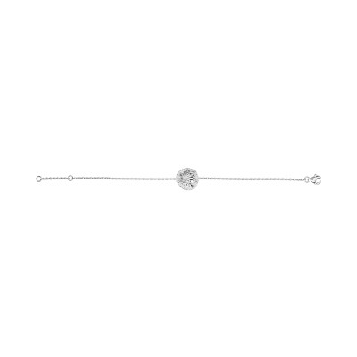 Bracelet argent rhodié motif déesse grecque finition antique 16+2cm