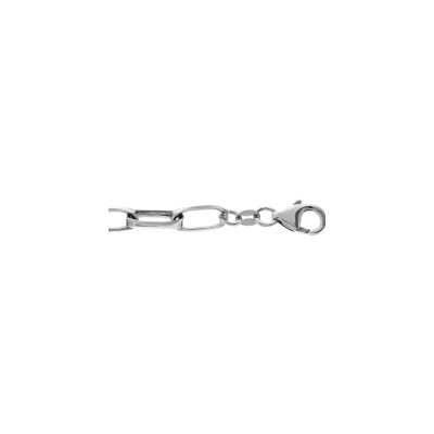 Bracelet argent passivé maille rectangulaire 20cm