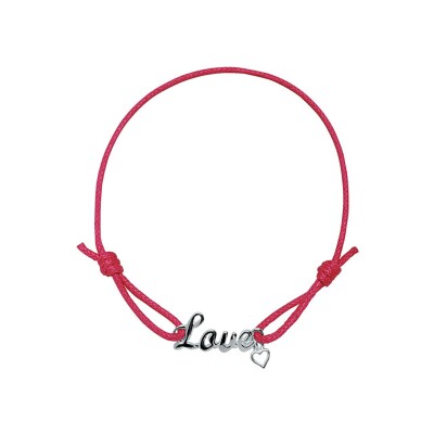 Bracelet cordon coulissant rouge 