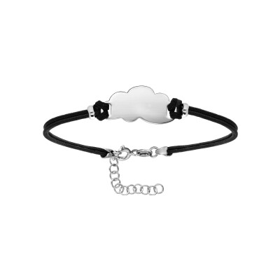 Bracelet argent rhodié arbre de vie contour perlé avec oxydes verts 16+2cm