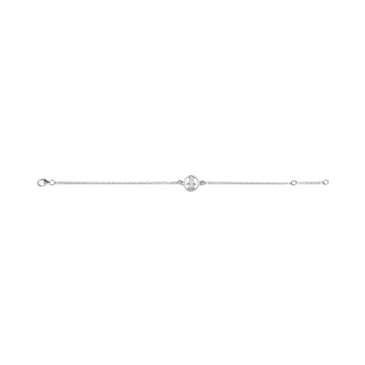 Bracelet motif petit garcon argent forçat 18cm réglable 16cm