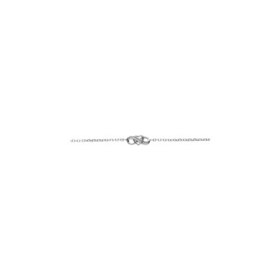 Bracelet argent rhodié infini et coeur oxydes blancs sertis 16.5+3cm