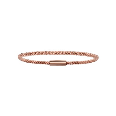 Bracelet argent dorure rose maille pop corn 18cm