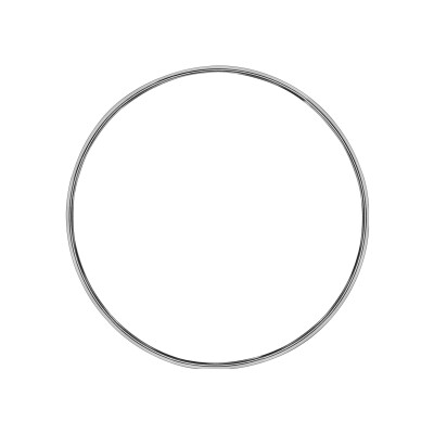 Bracelet argent massif fil demi jonc 4mm de largeur diam 60