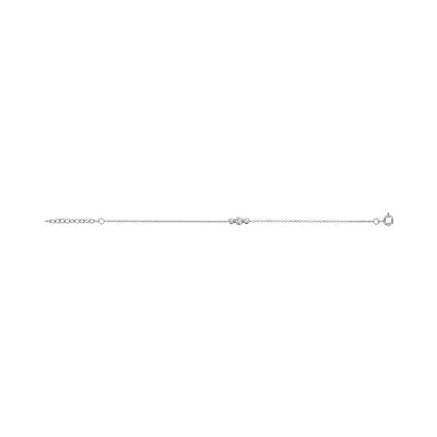 Bracelet argent rhodié oxydes blancs sertis clos 16+3cm