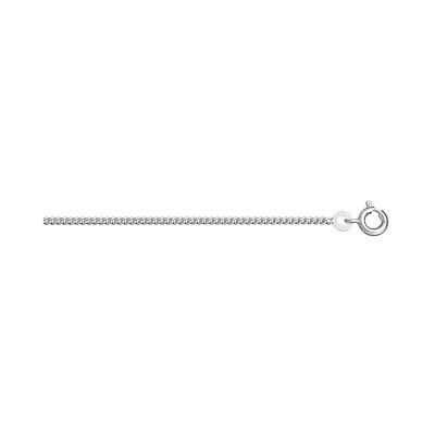 Chaîne gourmette 1.8mm argent rhodié 38cm