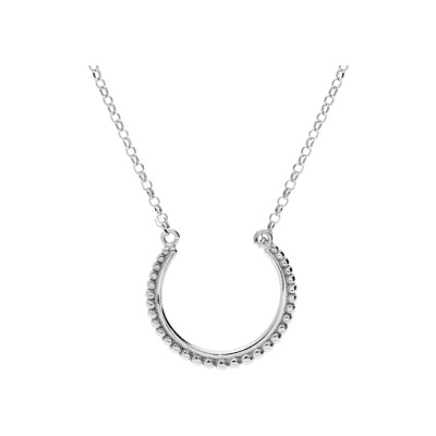 Collier argent rhodié demi cercle 43cm