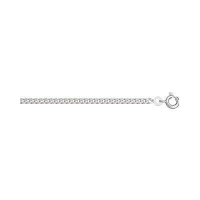 Chaîne gourmette 2.5mm 55cm argent rhodié