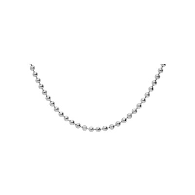 Collier argent rhodié boules 2.2mm 50cm