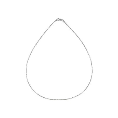 Collier argent rhodié omega 1mm diamantee 42cm