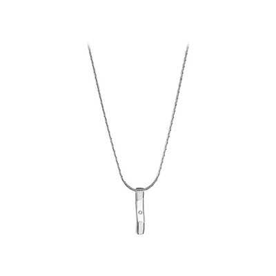 Collier argent rhodié 1 oxyde 41cm