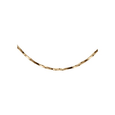 Chaîne argent et dorure jaune torsade diamanté 0.6mm 38cm