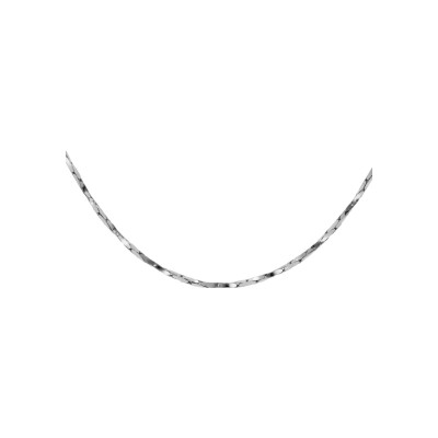 Chaîne argent rhodié torsade diamanté 0.6mm 45cm