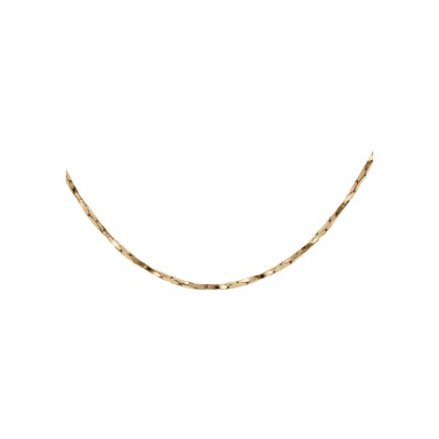 Chaîne argent et dorure jaune torsade diamanté 0.6mm 45cm