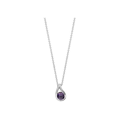 Collier argent rhodié double croix lisse avec pavage oxydes blancs 42+3cm