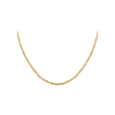 Collier argent doré boules diamantées 38+5cm