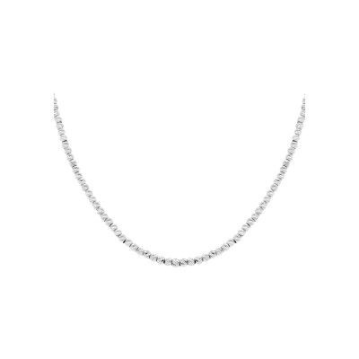 Collier argent boules diamantées 38+5cm