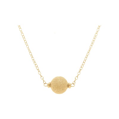 Collier argent doré boules givrée 38+5cm