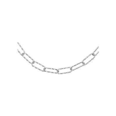 Collier argent rhodié lapidé 38+5cm