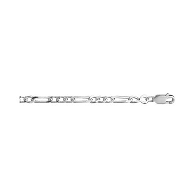 Chaîne 1+3 3mm 45cm argent rhodié