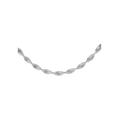 Collier argent chaîne vrille 3mm 40cm