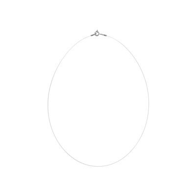 Collier fil nylon fermoir argent 45cm