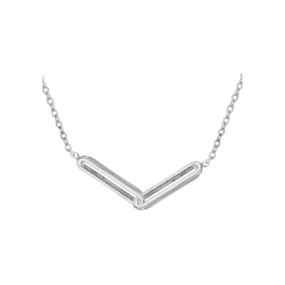 Collier argent rhodié 40+5cm