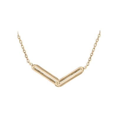 Collier argent et doré jaune 40+5cm