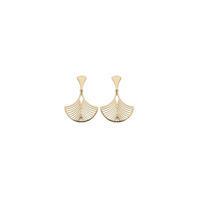 Boucles d'oreilles tige acier et pvd doré 