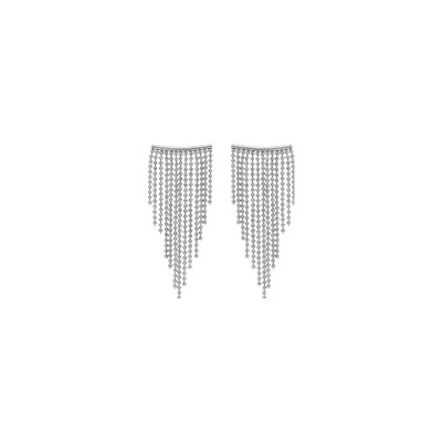 Boucles d'oreilles tige acier drapé