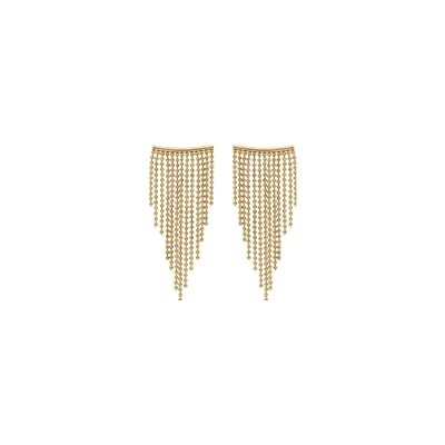 Boucles d'oreilles tige acier doré drapé