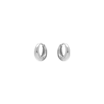 Boucles d'oreilles créoles acier articulée 9mm cubaine