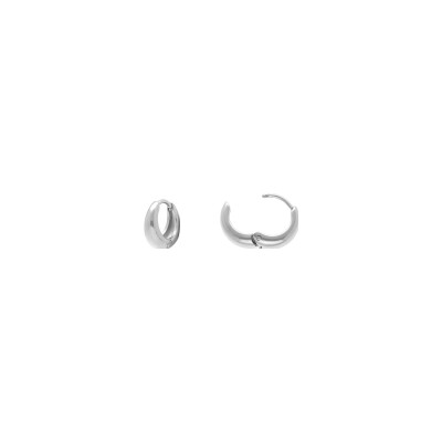 Boucles d'oreilles créoles acier articulée 9mm cubaine