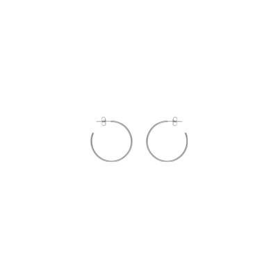 Boucles d'oreilles créoles acier 28 mm