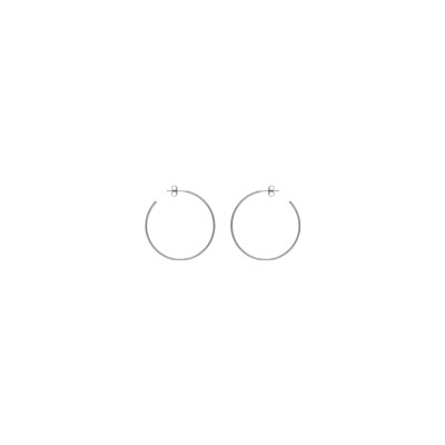 Boucles d'oreilles créoles acier 37 mm