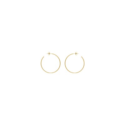 Boucles d'oreilles créoles acier doré 37 mm