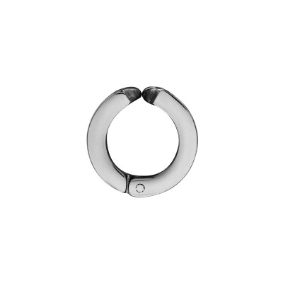 Boucles d'oreilles créoles acier 4mm articulée diamanté motif x diam ext 13,5mm (oreilles non percées)