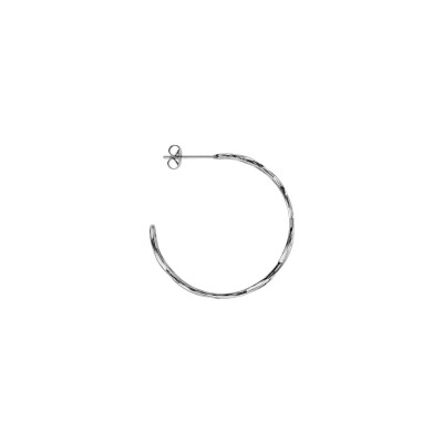 Boucles d'oreilles créoles acier tresse