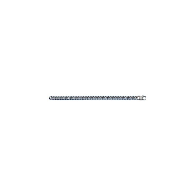 Bracelet acier junior cordon noir tête de mort 15+3cm