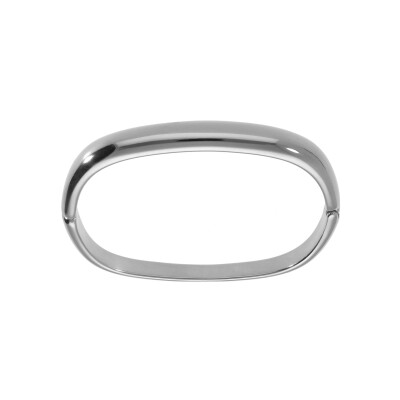 Bracelet acier demi jonc forme rectangulaire articulé diam 61x51mm