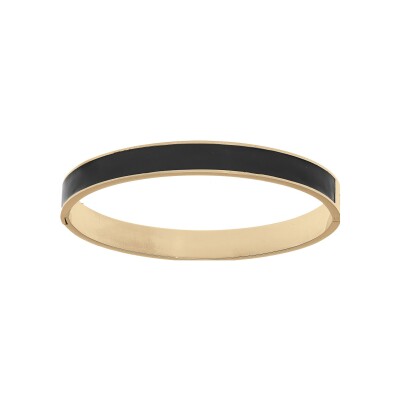 Bracelet acier rigide articulée 8mm 60mm résine noire